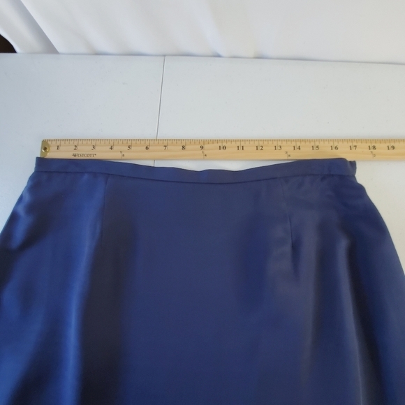 Josephine Chaus SILK Slip Skirt Maxi Size 16 Contrast Color Exposed Lining - Picture 8 of 11